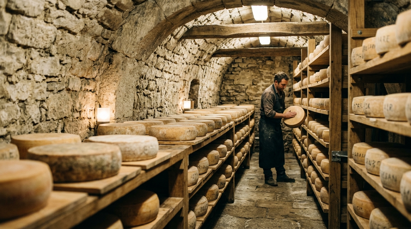 Cave L'Estampille Limestone Cheese Aging Vault